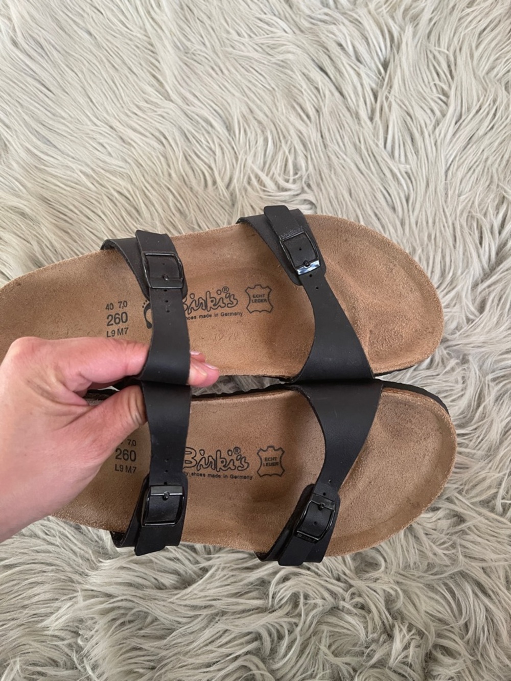 Birki’s Black Two-Strap Women’s Sandals - Picture 3 of 3